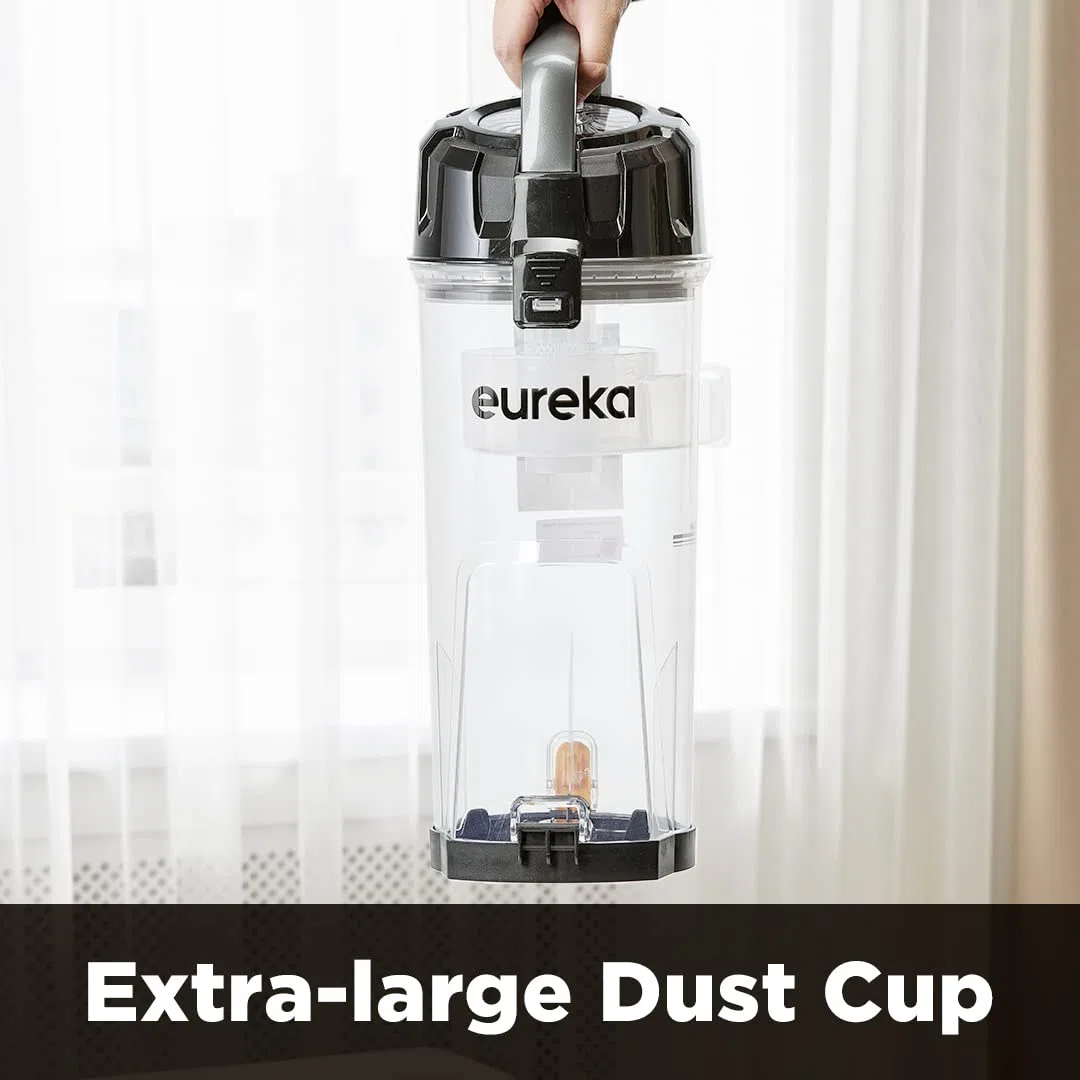 EUREKA PowerSpeed - Aspiradora Vertical Ligera y Potente para alfombras y Suelos Duros, Turbo, Color Negro, Amarillo