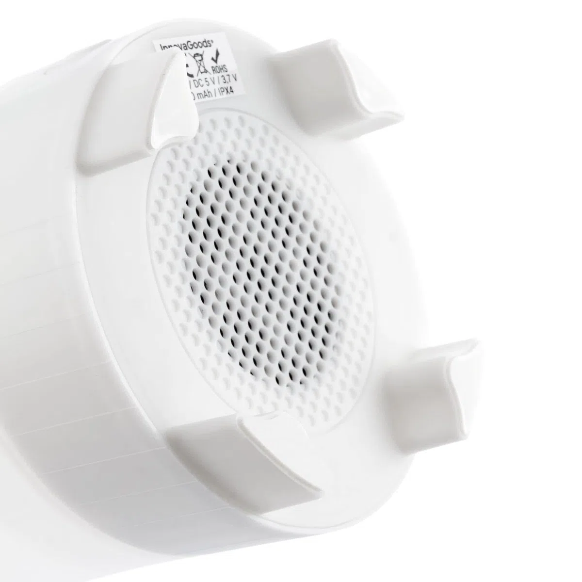 InnovaGoods Cubitera LED con altavoz recargable, cubitera con Luz LED / 7 colores y 5 modos de iluminación, cubiteras para botellas, resistente al agua IPX4.