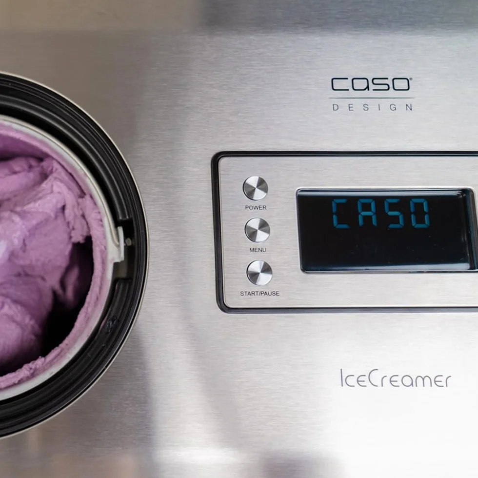 CASO Ice Creamer – 2 en 1 Design Heladera y máquina de yogur con tecnología de compresor, sin necesidad de enfriamiento previo, produce hasta 2 litros de helado, helado o yogur