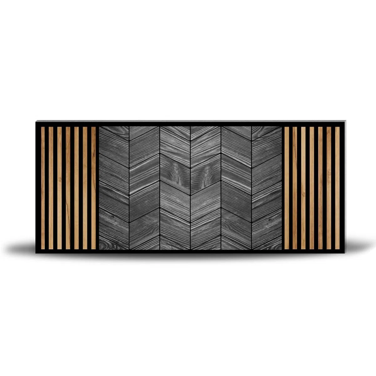 Cabecero de Cama Símil Madera, PVC 10mm, Impresión Digital, Fácil de Instalar y Duradero, 6 Medidas Disponibles (120x60 cm)