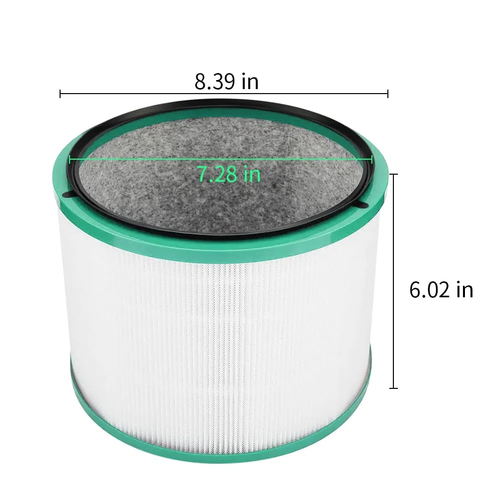 WuYan Filtro de repuesto para purificador de aire para Dyson Pure Hot + Cool Link HP00 HP01 HP02 HP03 DP01, filtro HEPA de repuesto con filtros de carbón activado, filtración de 3 etapas