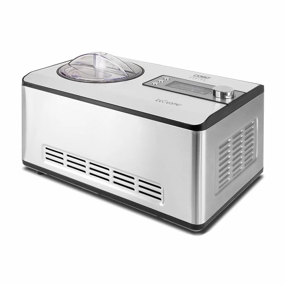 CASO Ice Creamer – 2 en 1 Design Heladera y máquina de yogur con tecnología de compresor, sin necesidad de enfriamiento previo, produce hasta 2 litros de helado, helado o yogur