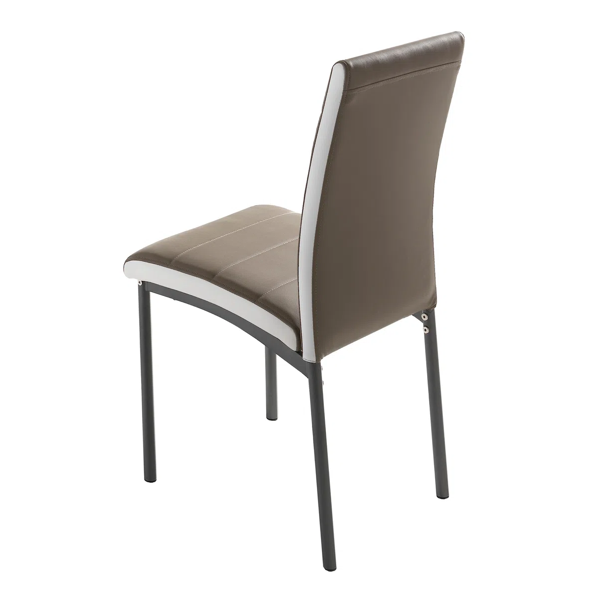 MOMMA HOME Set de 4 Sillas - Modelo Camelia - Color Camel/Blanco - Material Ecopiel/Metal - Medidas 45 x 54 x 92 cm
