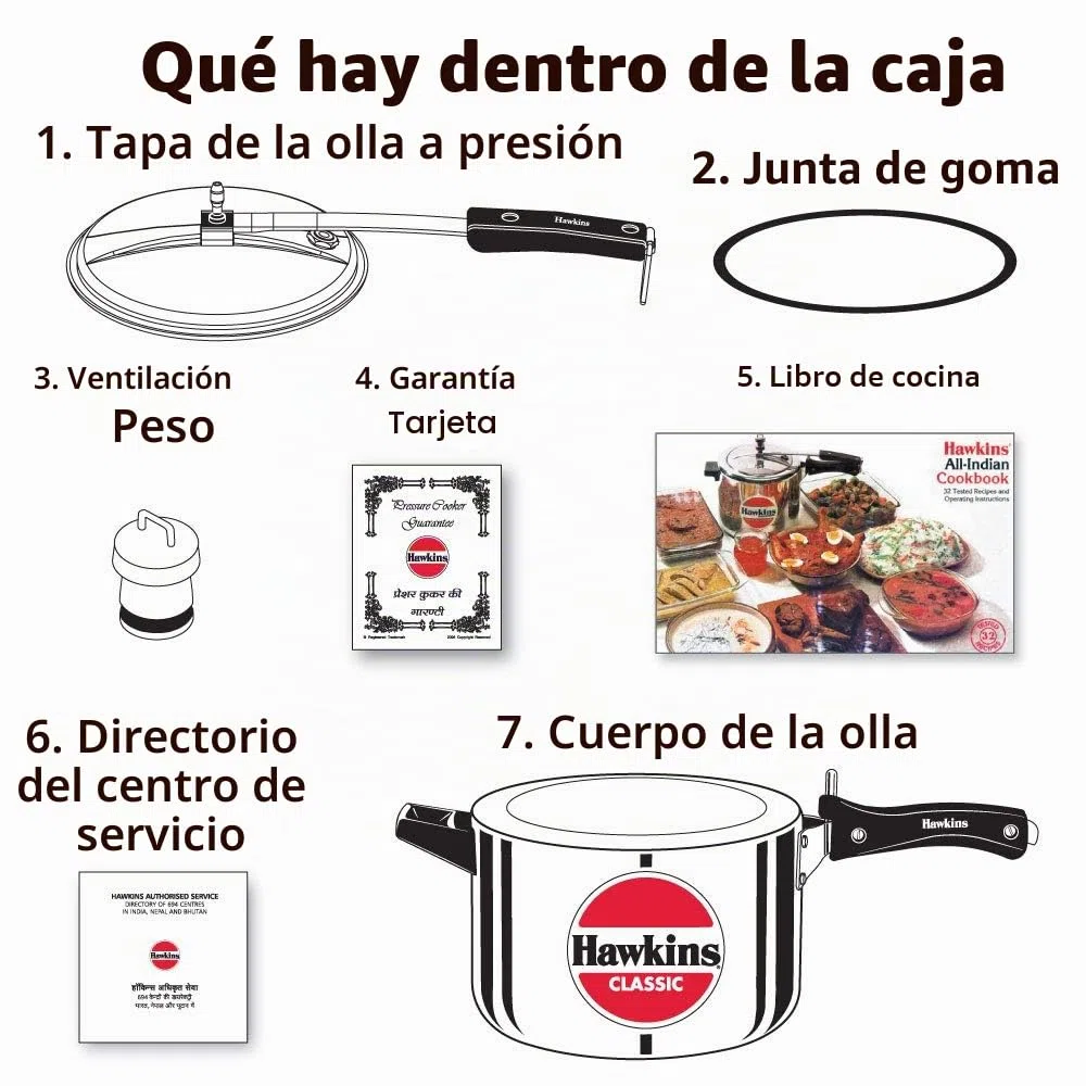 Hawkins olla a presión de aluminio, 5 L)