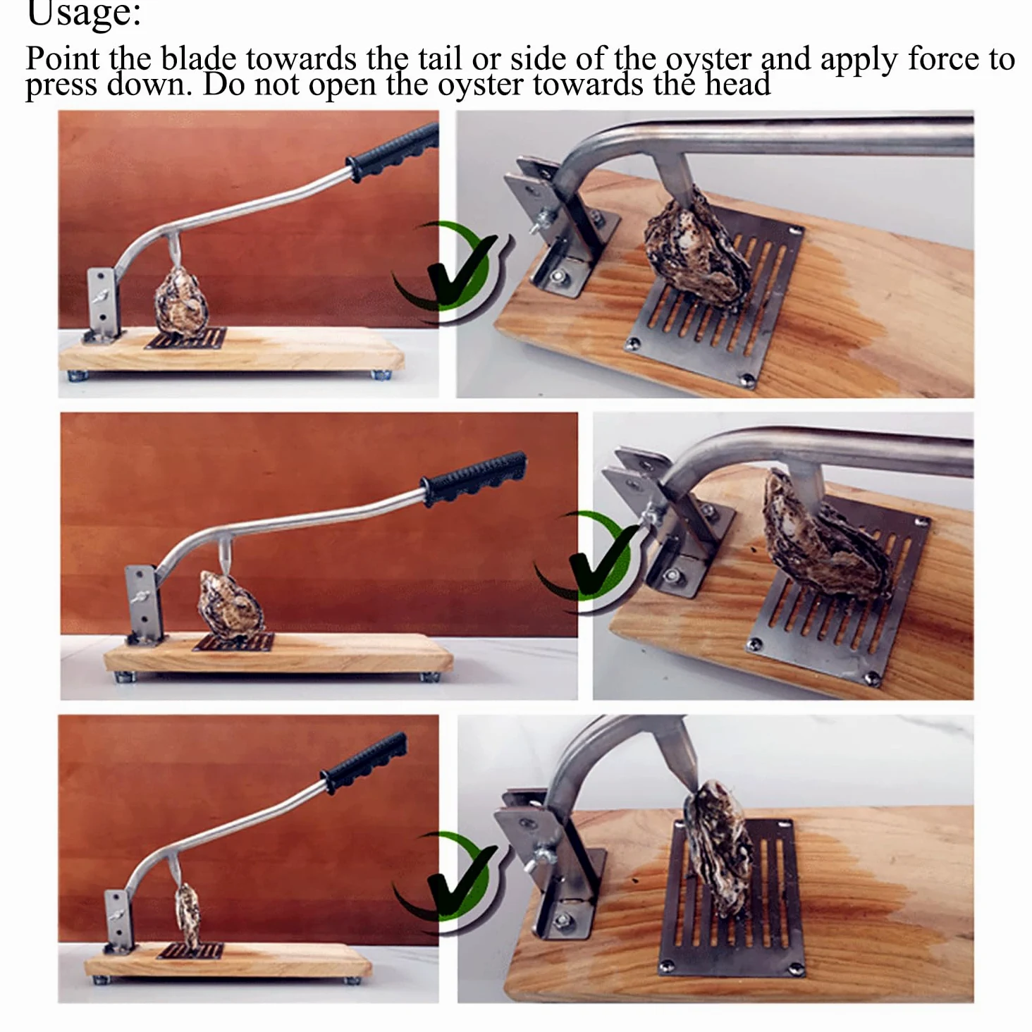 Abridor Ostras,Cuchillo de Ostras de Acero Inoxidable Ajustable,Herramienta para Descascarar Ostras,Herramienta para Mariscos para Restaurantes y Hogares