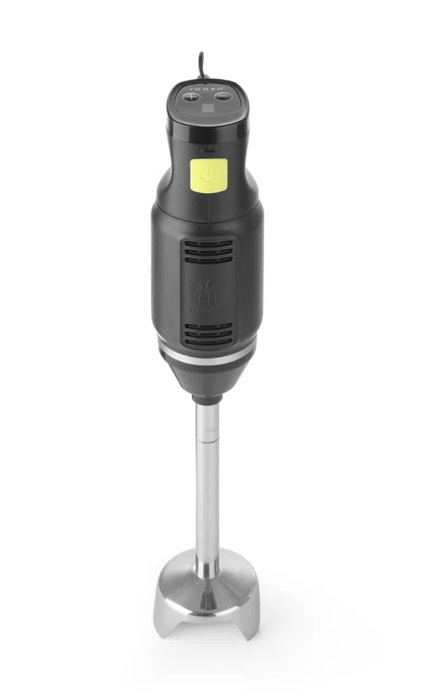 HENDI Batidora de Mano, Carcasa de ABS, Brazo Batidor de Acero Inoxidable, Cuchillas cruzadas con Revestimiento de Titanio, 6 Velocidades, Pantalla LCD, 250W, 230V, Procesa de 1-8 Litros, ø71x(H)444mm