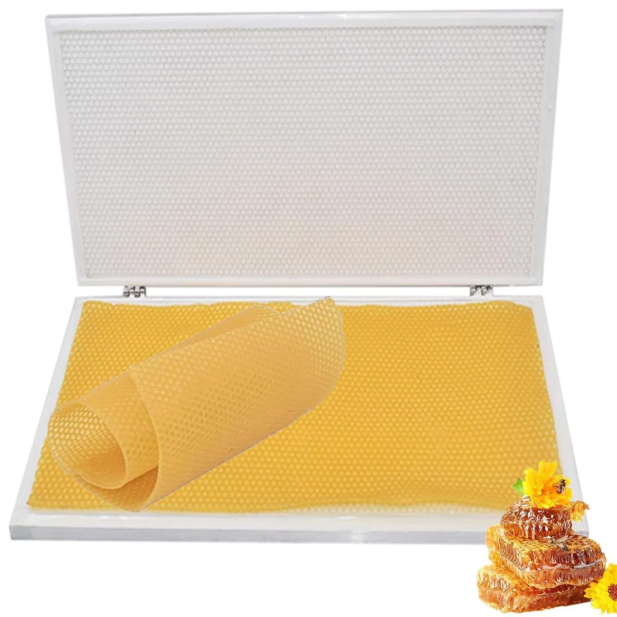 Máquina de fundición de láminas de Cera de Abejas, Molde de estampación de Cera de Abejas de 220 x 420 mm, Herramienta de prensado de Base de Peine de aleación de Aluminio de 4,7 mm/5,3 mm(4.7mm)