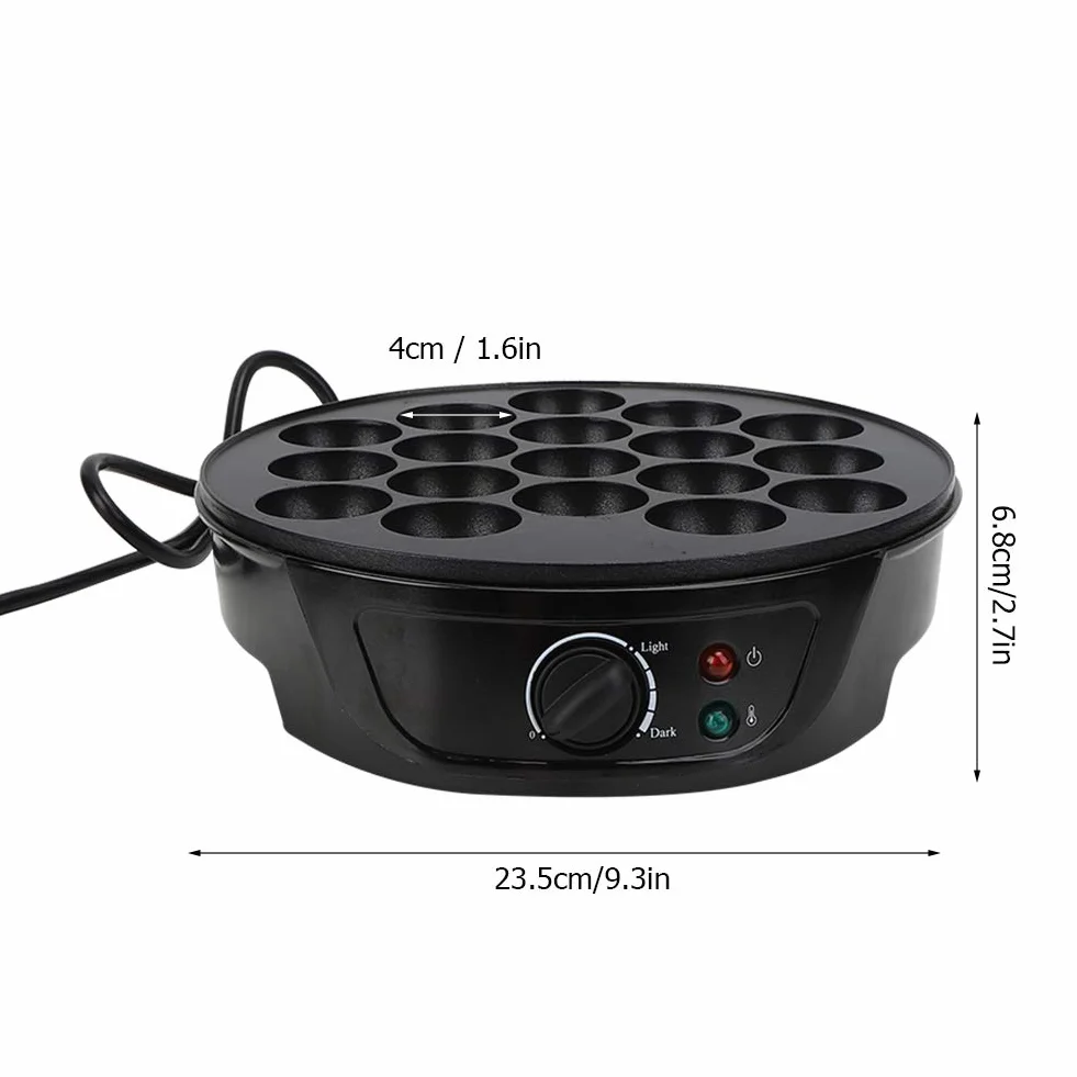 Zerodis Takoyaki Maker eléctrico, hogar Takoyaki Octopus Ball Sartén para Hornear Mini máquina de Desayuno portátil para Takoyaki Octopus Ball, Cake Pop, Ebelskiver, Aebleskiver(Enchufe de la UE)