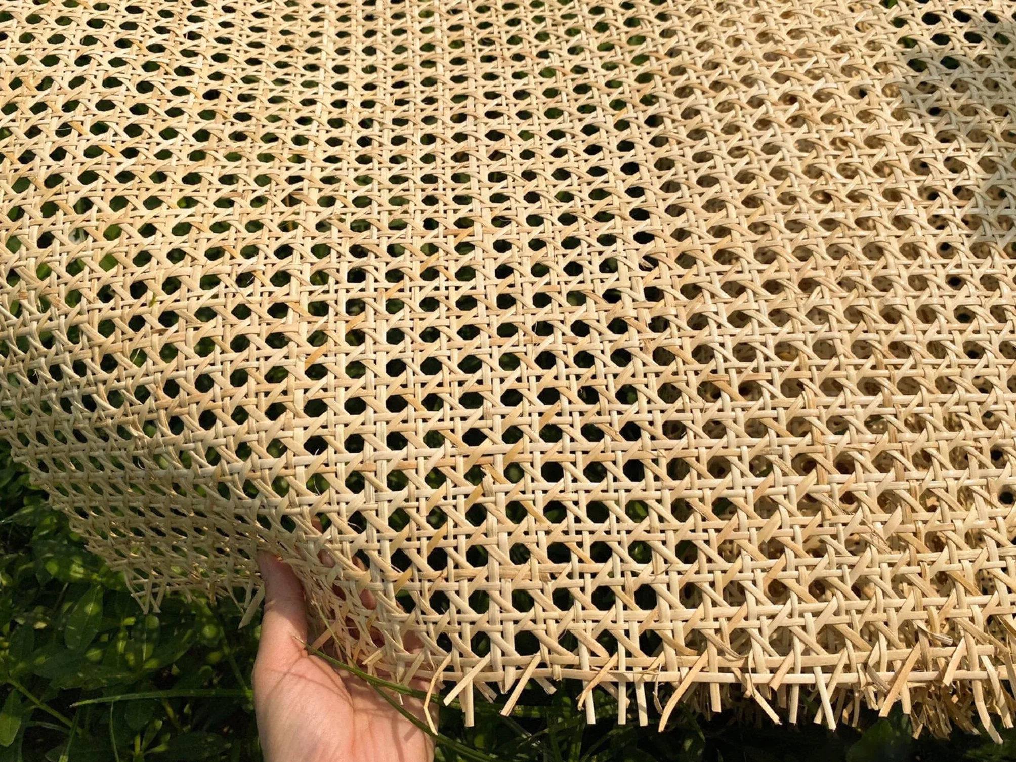 Rejilla de Mimbre Natural por Metros, 80cm de Ancho, Rollo de Ratán 80 x 100cm, Talla Grande para Muebles, Tapizar Sillas