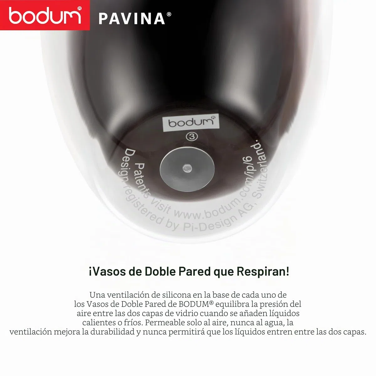 Bodum Pavina - Set de 6 Vasos térmicos, 0,35 l, borosilicato, Transparentes