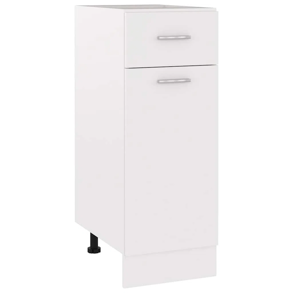 vidaXL Mueble bajo cajón 30x46x81,5 cm, Madera de ingeniería, Blanco, Almacenamiento baño & Cocina, Gabinete bajo Fregadero, Montable en Pared