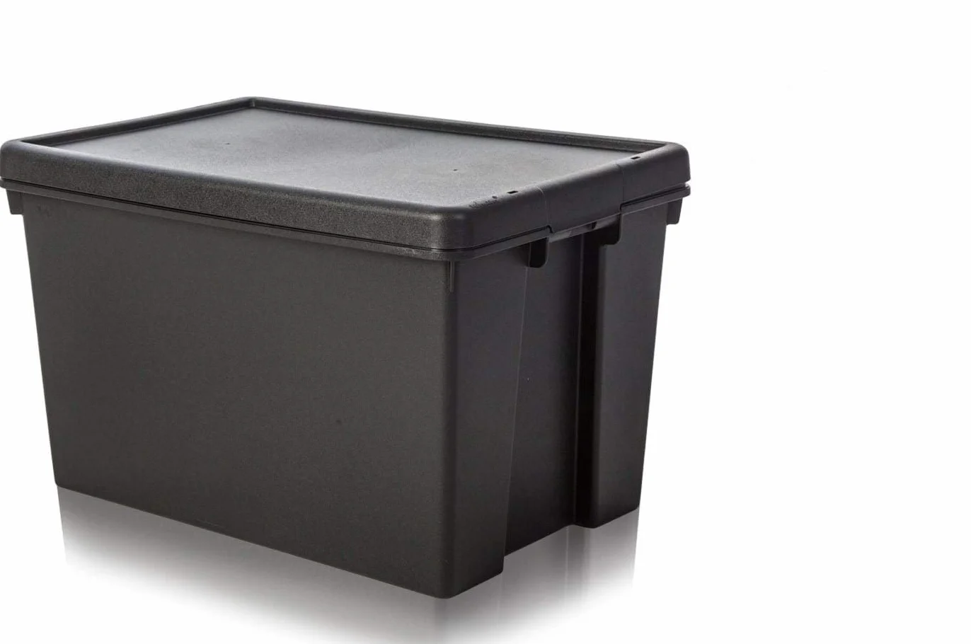 3 x Wham Bam Heavy Duty reciclado Box – 62 l, con Tapa – 59,5 x 40 x 37 cm – Negro