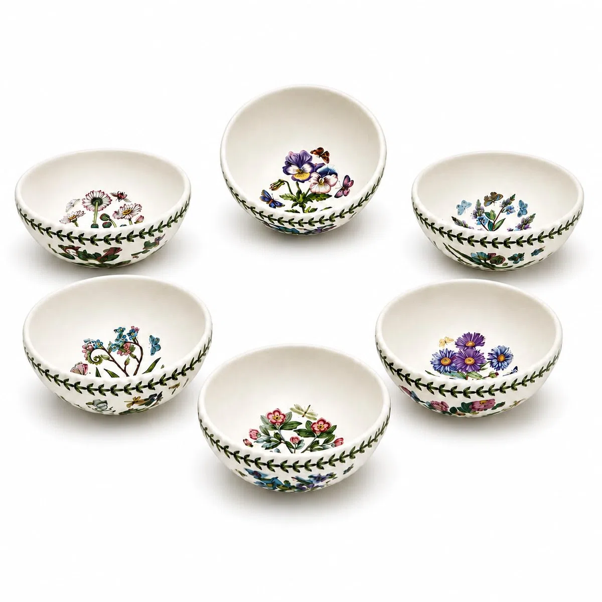 Portmeirion Botanic Garden - Cuenco apilable (14 cm, 6 unidades), diseño de sopa