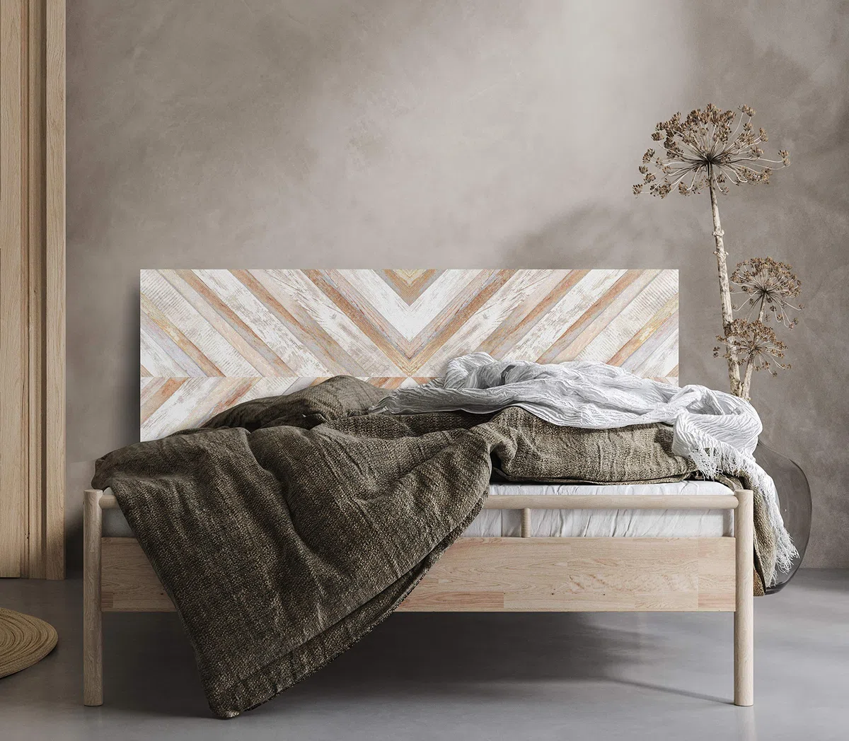 MEGADECOR Cabecero Rígido Espumado para Cama de PVC 5mm Decorativo Económico. Modelo - Arrowtown (150x60cm, Modelo 4) La impresión Directa UVI | Ligero y Robusto