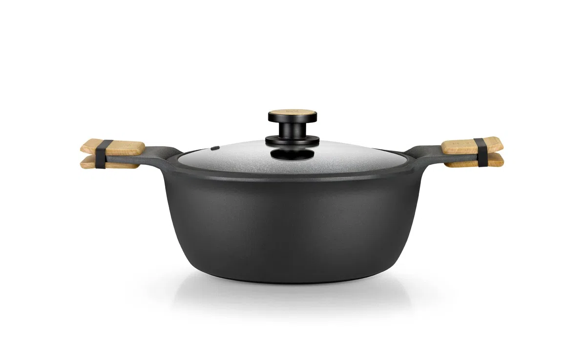 BRA Market | Cacerola alta 20 cm, Aluminio Fundido con Antiadherente, sin PFOA, Apta para todo tipo de cocinas incluida Inducción