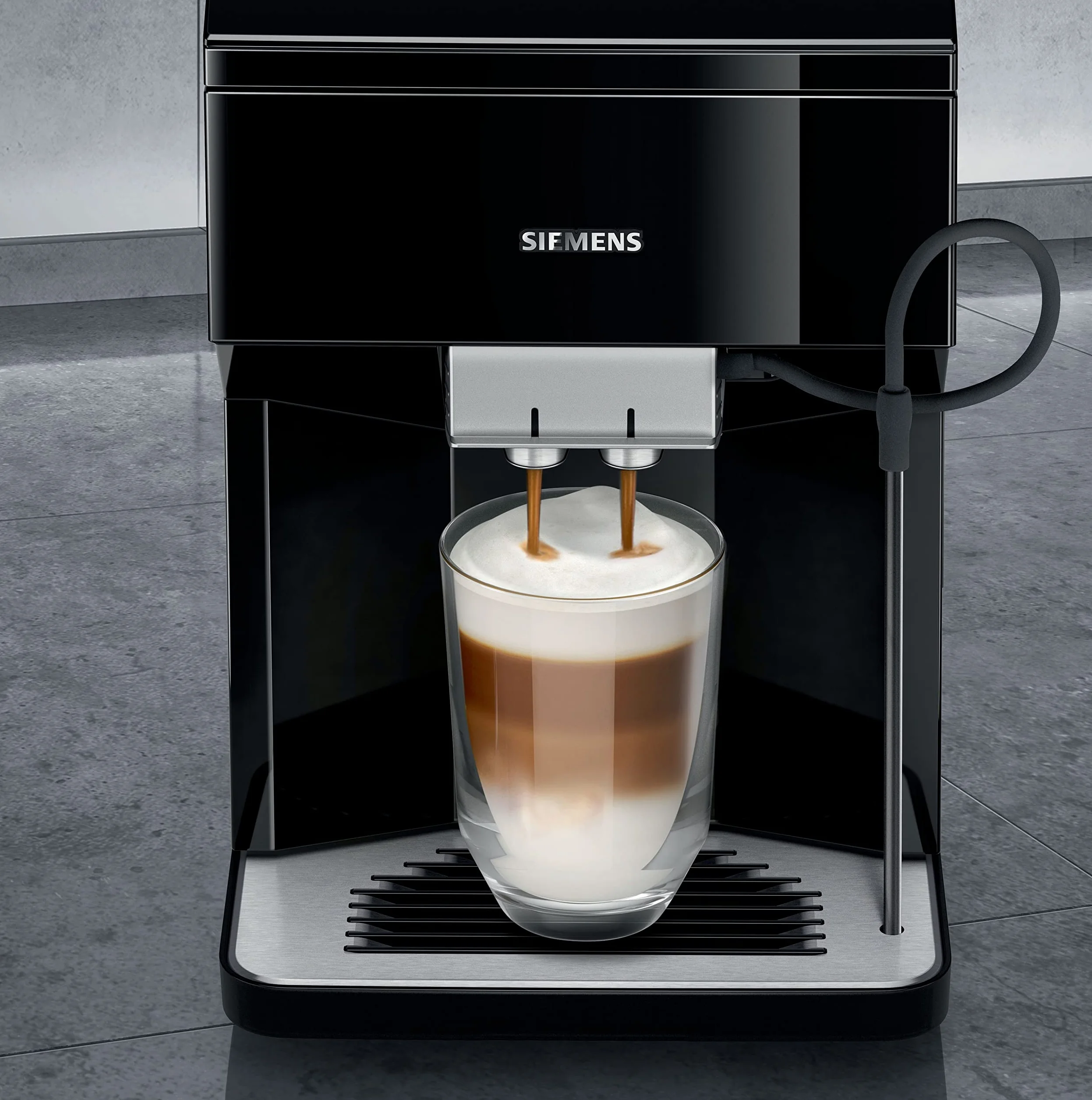 Siemens, cafetera totalmente automática, EQ500, con pantalla TFT, depósitos para café en grano o molido, iAroma System, TP503R09