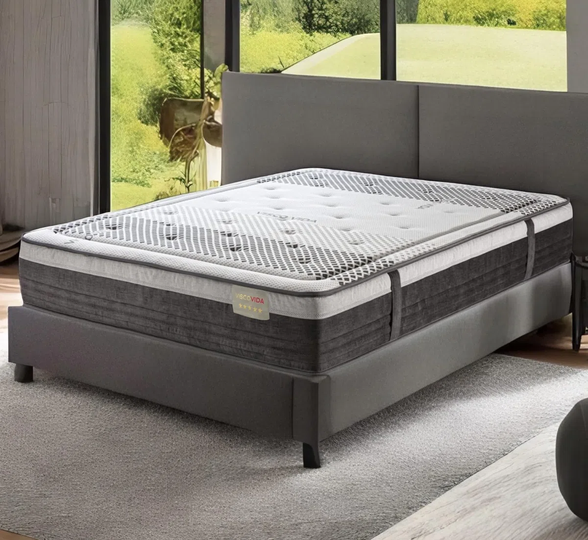 T-ORMU COLCHONES 150X190 VISCOELASTICOS Premium Firme – Colchón 150X190 Viscoelástico Firmeza Alta ± 29 CM Altura – Matrimonio – Traspirable Antialérgico Confortable Ergonómico Oeko-Tex