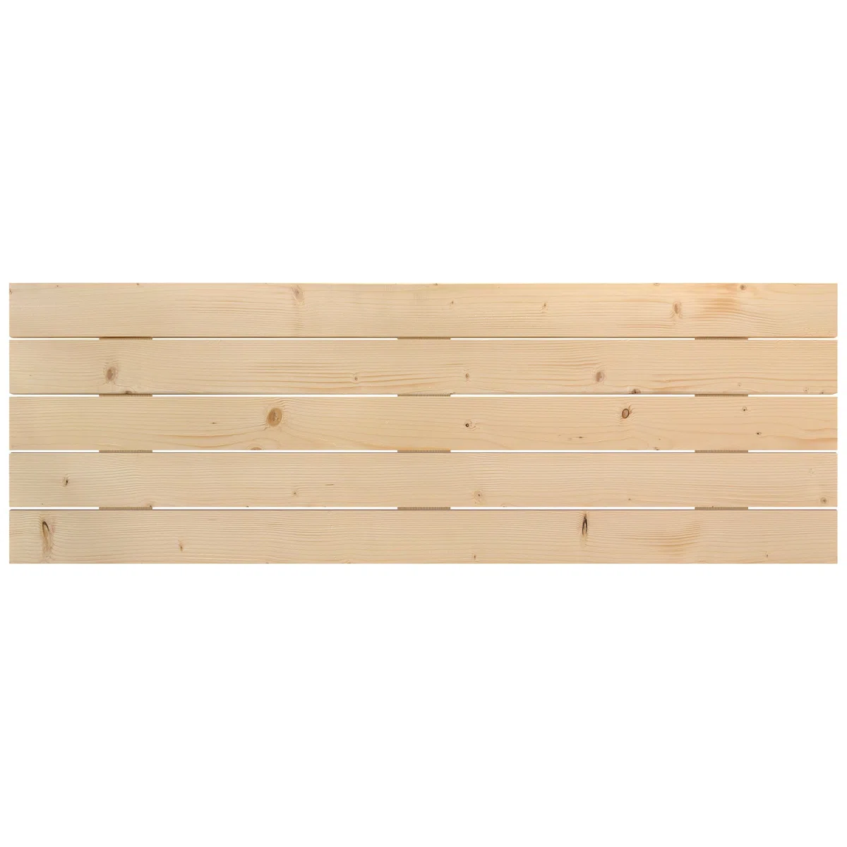 DHOME Cabecero de Madera Natural de Pino Estilo Palet Horizontal Cama Palets Herrajes incluidos (150x46 Palet 5)