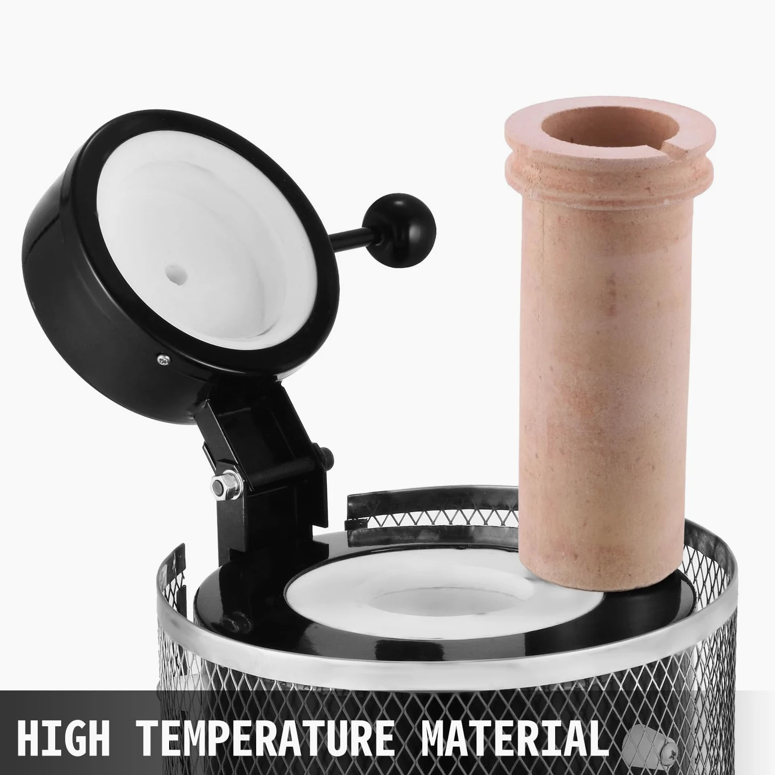 VEVOR Horno de Fusión de Oro, Temperatura Máx. 1150 ℃, Horno de Fusión Eléctrico Digital con Crisol Cerámico de 1 kg para Fundición y Refinación de Metales Preciosos, para Oro/Plata/Aluminio, Negro