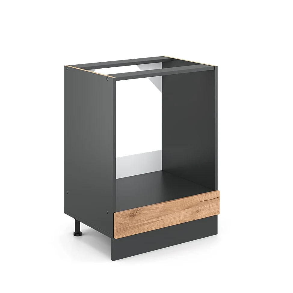 Vicco Armario para Horno Empotrado R-Line, Roble Dorado, 60 cm sin encimera, para combinación Libre Dentro de Sistemas de Cocina modulares