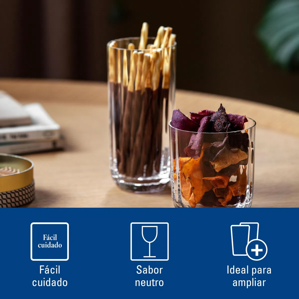 Villeroy & Boch - Vaso de tubo Rose Garden, set de 4, 300 ml, cristal