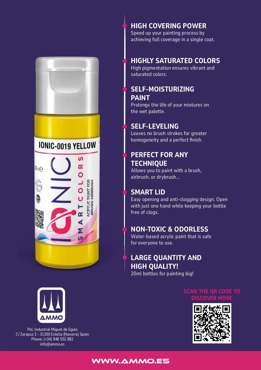 IONIC Smart Colors Colores Esenciales Expansión Set - 12 Pinturas Acrílicas para Wargames - IONIC-0501