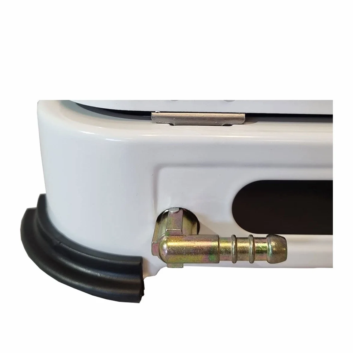 KEMPER – Placa de cocción de gas 3 luces portátil, 3450 W, tapa extraíble, color blanco – Hornillo para camping, conexión de botella de gas Butano/propano simple y segura