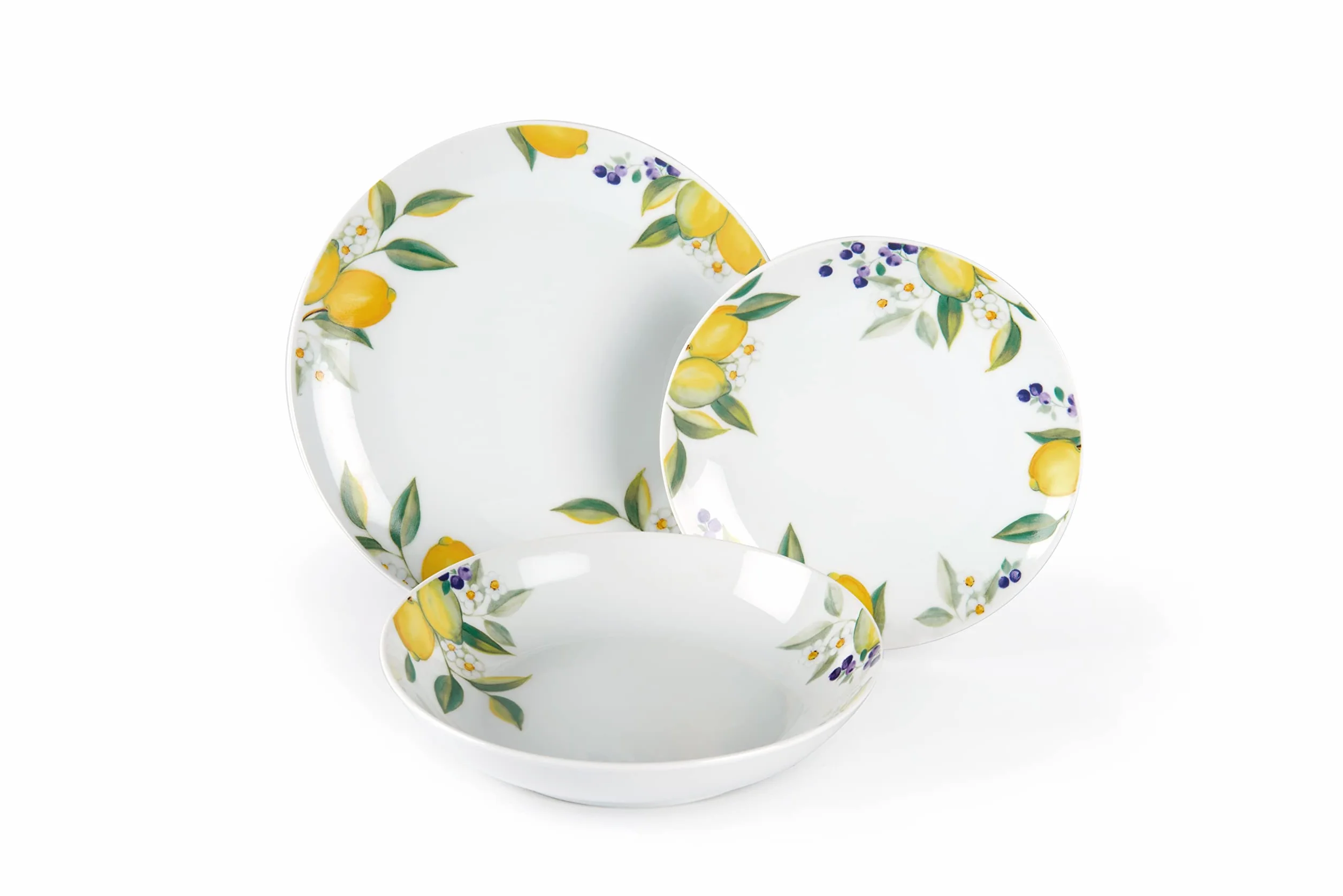 Brunch Time Set Vajilla 18 Uds. Lemon Blanco/Amarillo