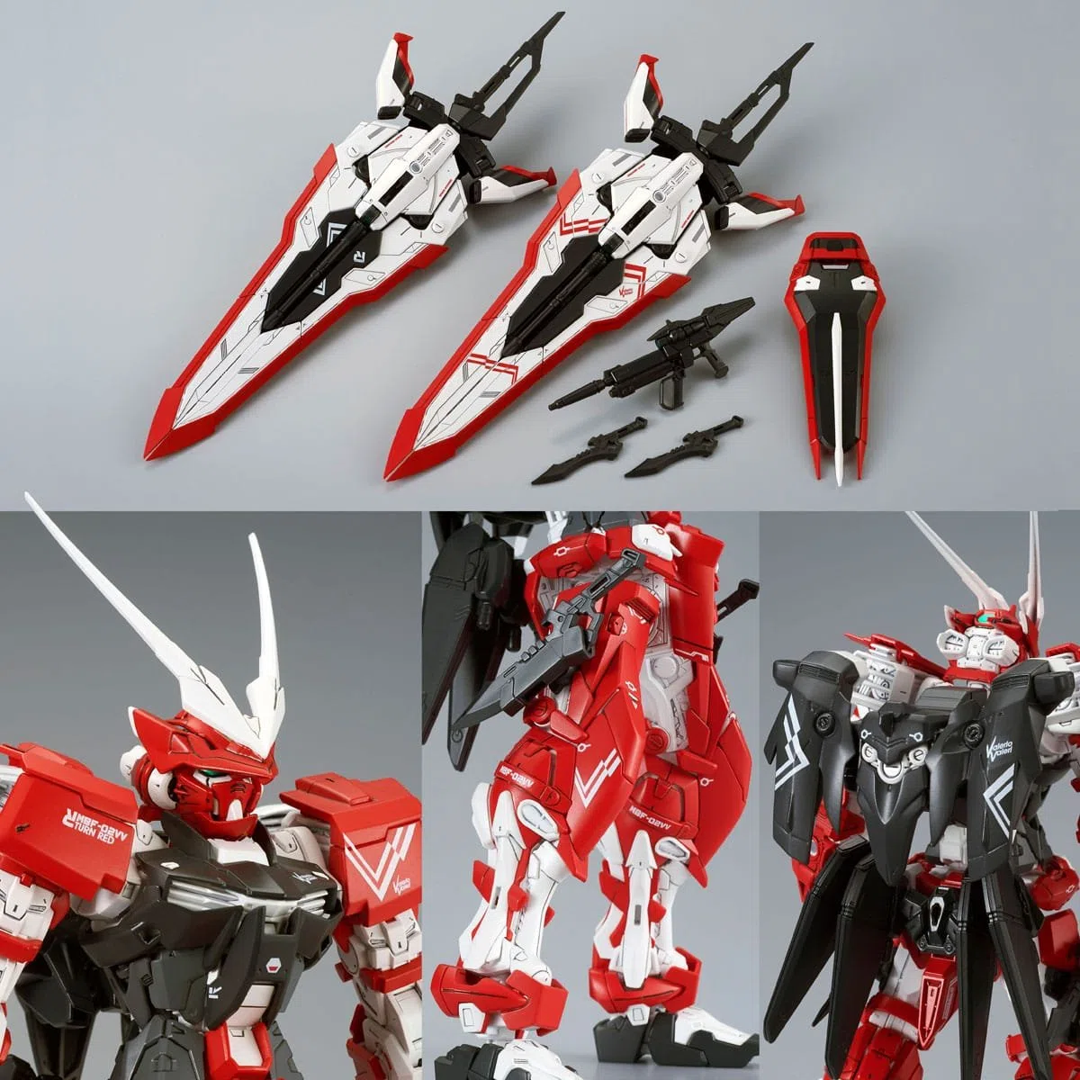 BANDAI Hobby MG 1/100 Astray Turn Red MBF-02VV - Kit de Maqueta Master Grade Gunpla - Modelo Exclusivo con Doble Espada Gerbera - Figura Articulada Detallada - ¡La Evolución del Astray Ha Llegado