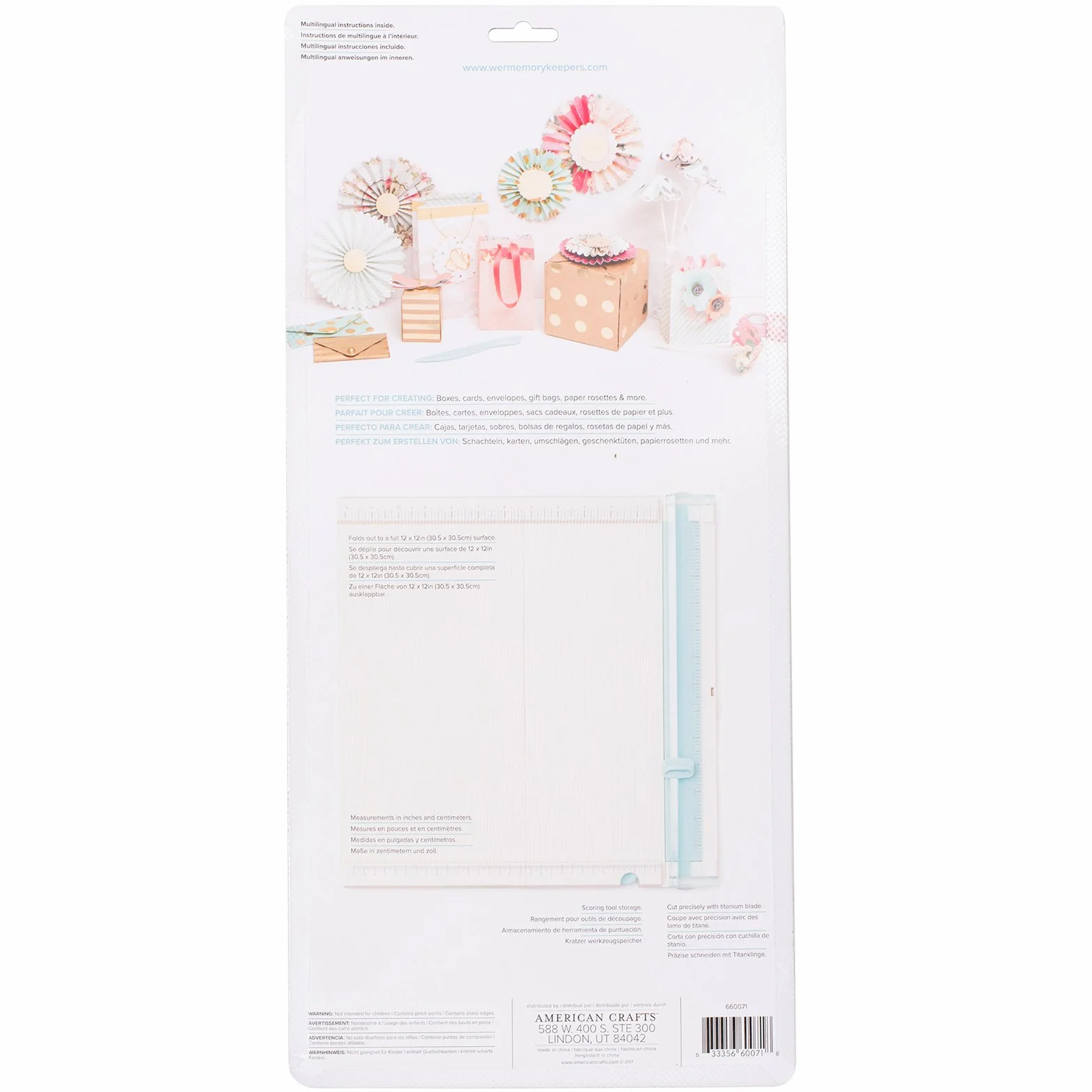 We R Memory Keepers 660071 Guillotina Y Tabla para Marcar Trim & Score Board, Multi Colour