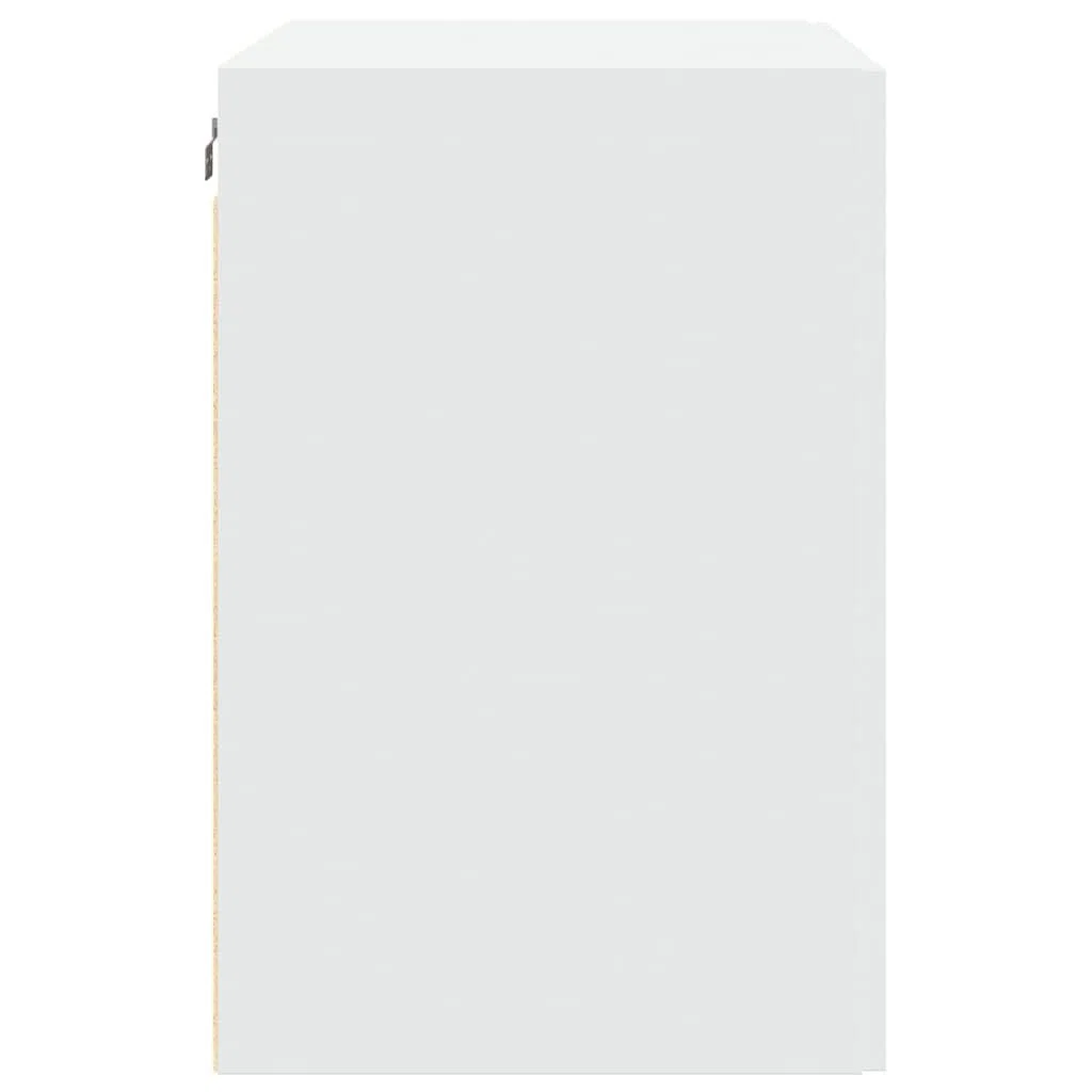 vidaXL Armario de Pared Madera de ingeniería Blanco 80x42,5x64 cm, Armario de Almacenamiento, Armario de Pared Colgante, Armario de Almacenamiento Flotante