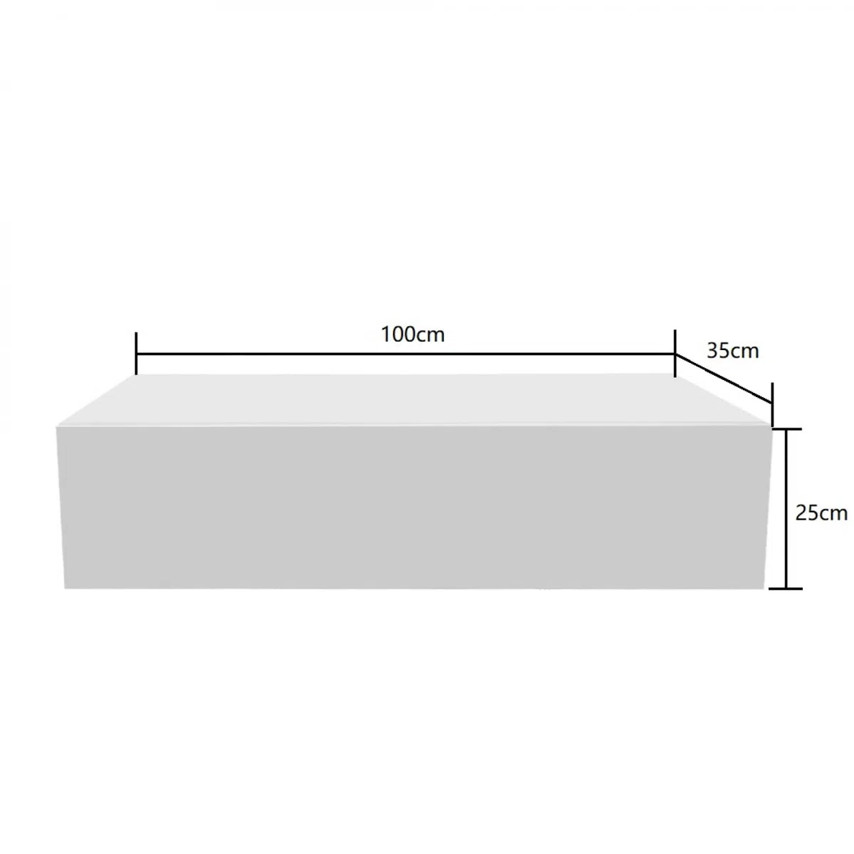 VDD Armario flotante para pasillo – Armario colgante – con cajón – 100 cm de ancho – blanco