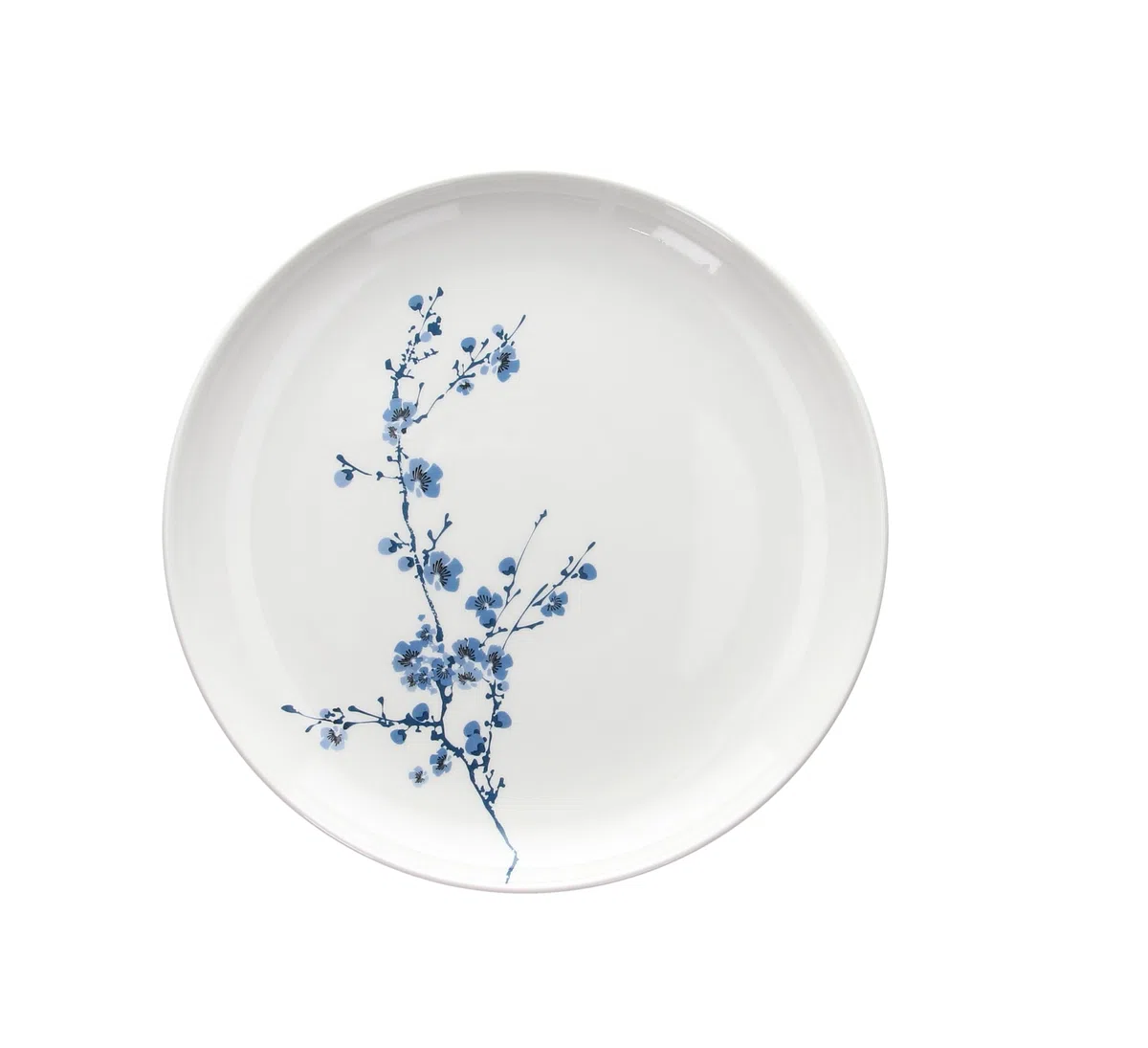 Tognana Edge Oriental, Servicio de platos 18 piezas para 6 personas, Porcelana, Blanco/Azul