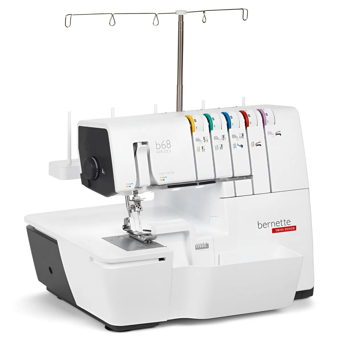 Bernette B68 overlock y punto de cobertura enhebrado automático