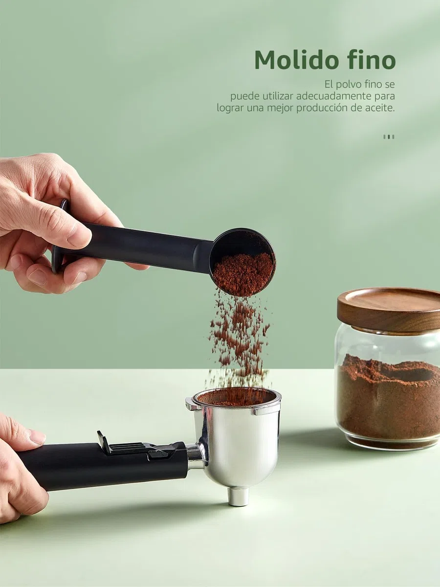 Reemix Máquina de Café Espresso Manual 6 Bar para Café Molido, Cafetera Compacta con Función Vapor y Espumador de Leche, Cappuccino Cremoso, Calientatazas, Jarra de Cristal, Negra