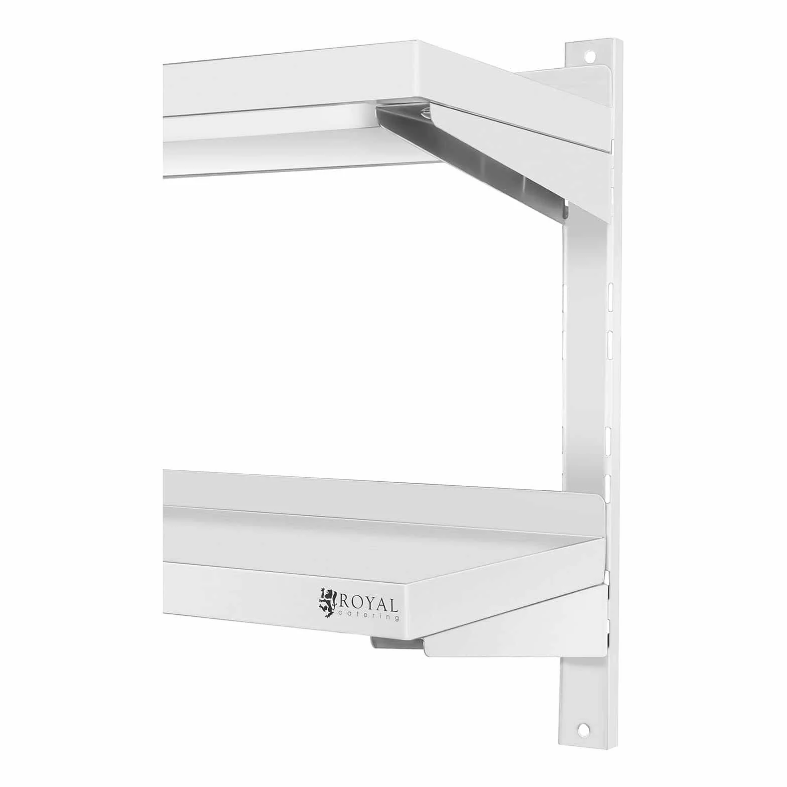 Royal Catering Estante De Pared Metálico Estantería para Cocina RCWR-600.4 (Capacidad: 40 kg, Acero Inoxidable, 2 Baldas, 40 x 60 cm)
