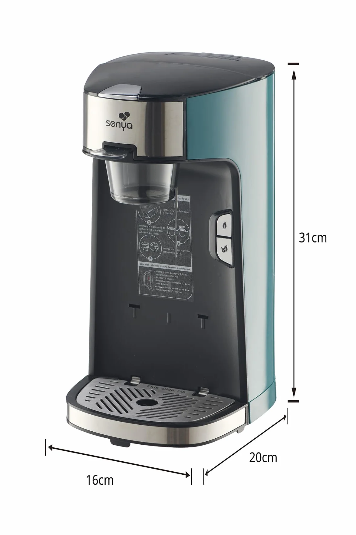 SENYA Tea Time, Tetera eléctrica compatible té a granel o bolsita, con infusor extraíble 1415 W, SYBF-CM013V