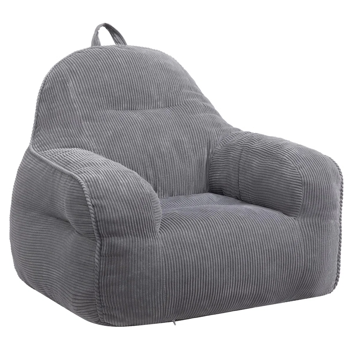 BEJOY Puf para niños, cómodo puf para niños con relleno incluido, silla para niños, gris