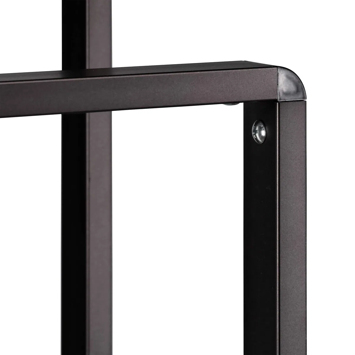 Relaxdays Toallero de Pie con 2 Barras, Metal-Cristal, Bronce-Negro, 80 x 45 x 20 cm