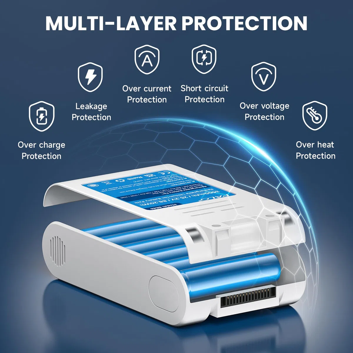 3500mAh Batería para aspiradora Xiaomi G9, G9 Plus, G10, G10 Plus, Dreame R10, R10 Pro, T10, T20, T20 Pro, V12S, V16S (25,2 V/88,2 WH)