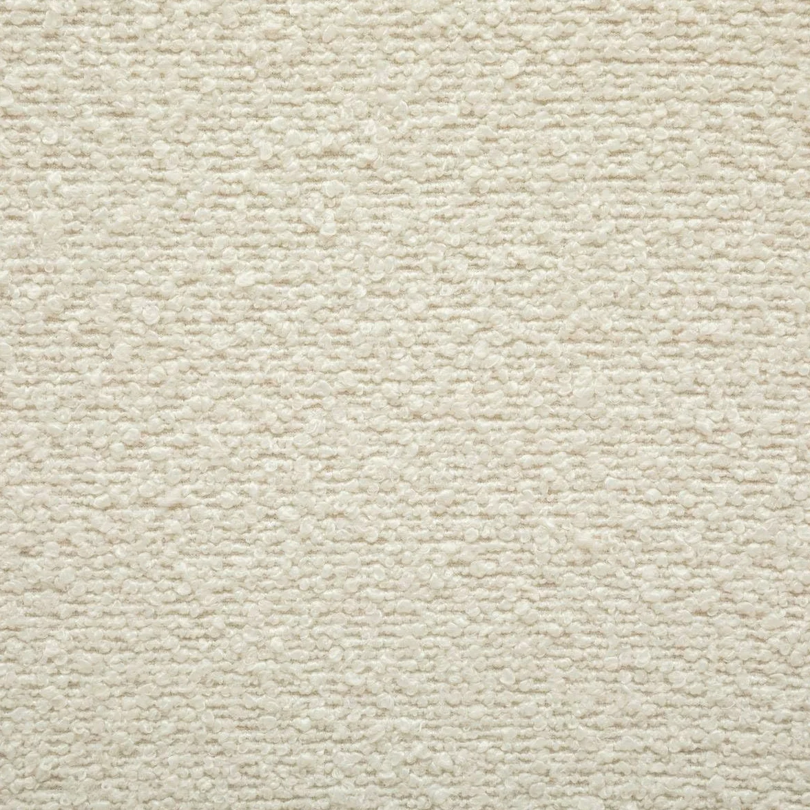 Atmosphera - Puf Sevi en Tejido bouclé Blanco - 41 x 35,5 x 43 cm, Estilo escandinavo - Asiento Adicional para salón y Dormitorio