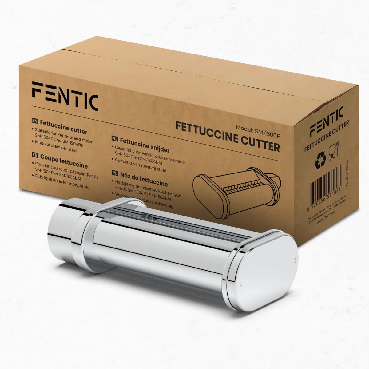 Pasta Maker - Pasta Maker Adecuado para Fentic SM-1504P y SM-1504BM - acero inoxidable Pasta Maker Eléctrico - Ajustable 8 Soportes (Cortador de Fettuccine)