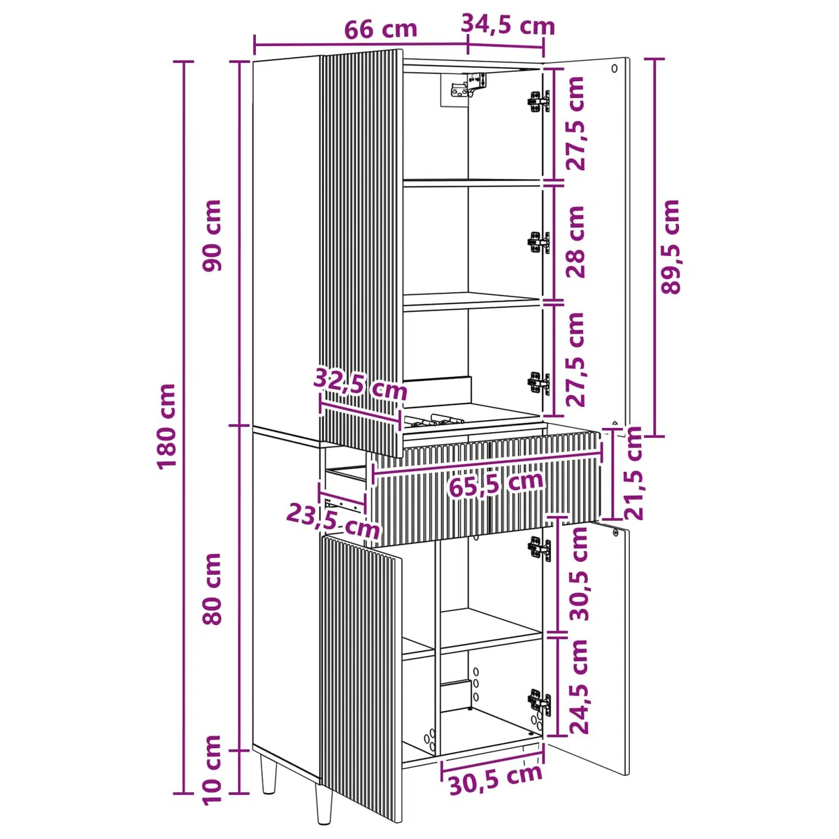 vidaXL Juego de armarios 2 pcs 66 x 34,5 x 90 cm Madera de ingeniería, Conjunto de Muebles Elegante, Multiusos, con arreglo Flexible, decoración Moderna para Sala y área Exterior
