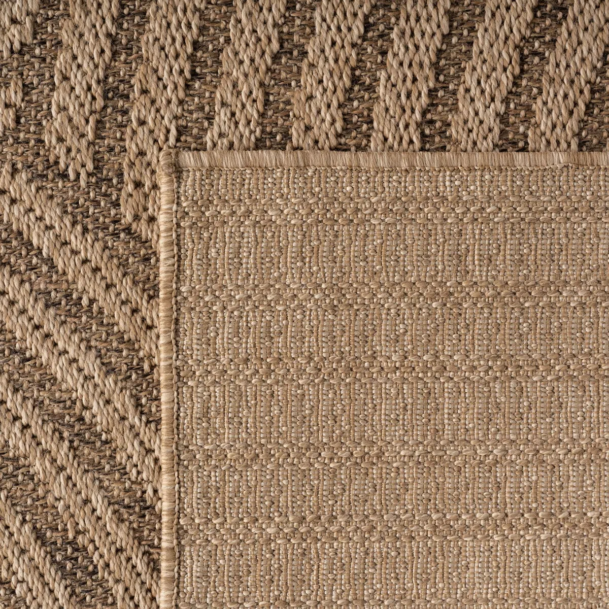 SIMPEX Alfombra para Interior y Exterior - Robusta, Resistente a la Intemperie y fácil de Limpiar, con Efecto de Yute Natural, Ideal para salón, Cocina, terraza, jardín y balcón, 160x230 cm