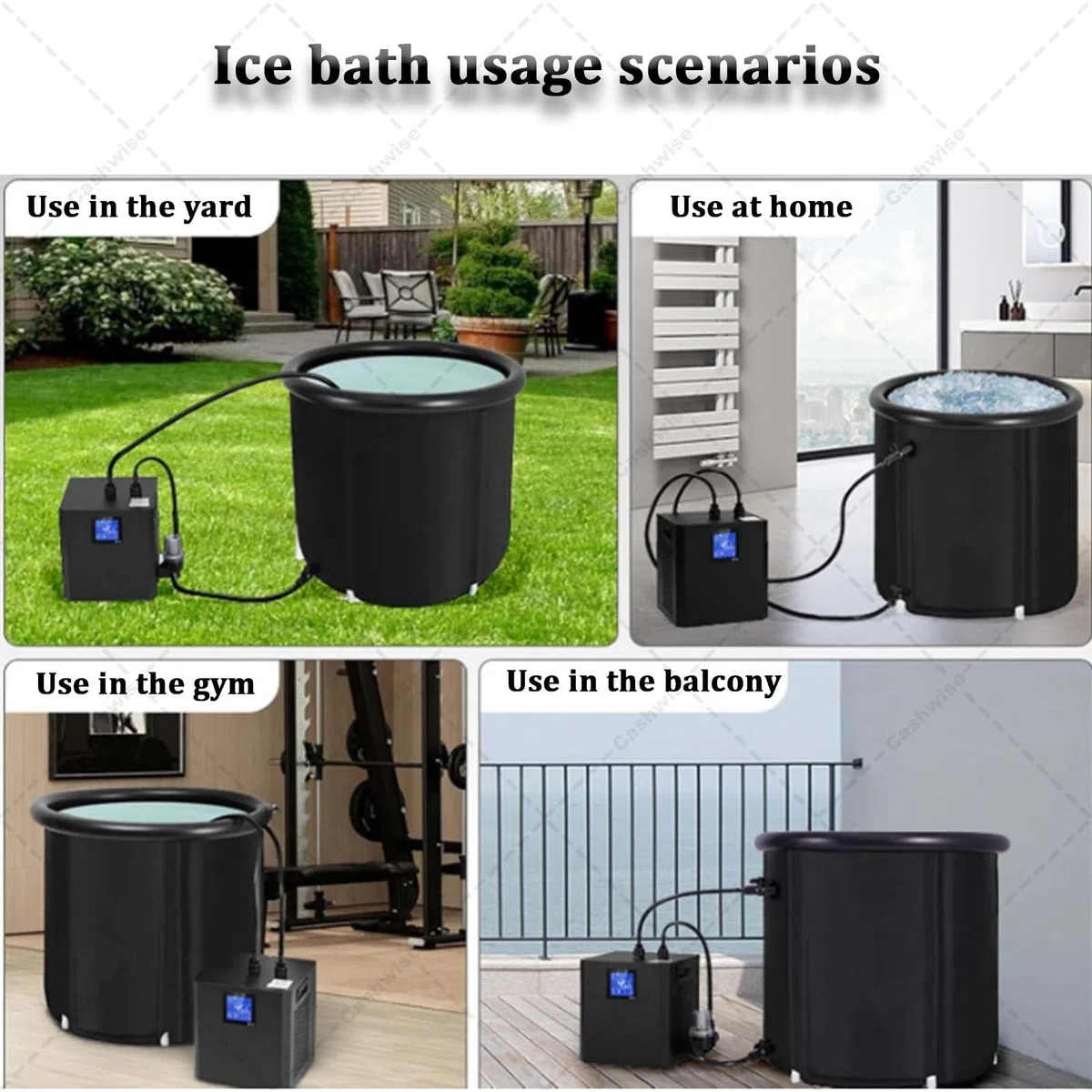 Enfriador de inmersión en frío para bañeras, Enfriador de baño de Hielo con Filtro y Dos Bombas de Agua, mangueras aisladas Que mejoran el Rendimiento de enfriamiento, Enfriador de Agua