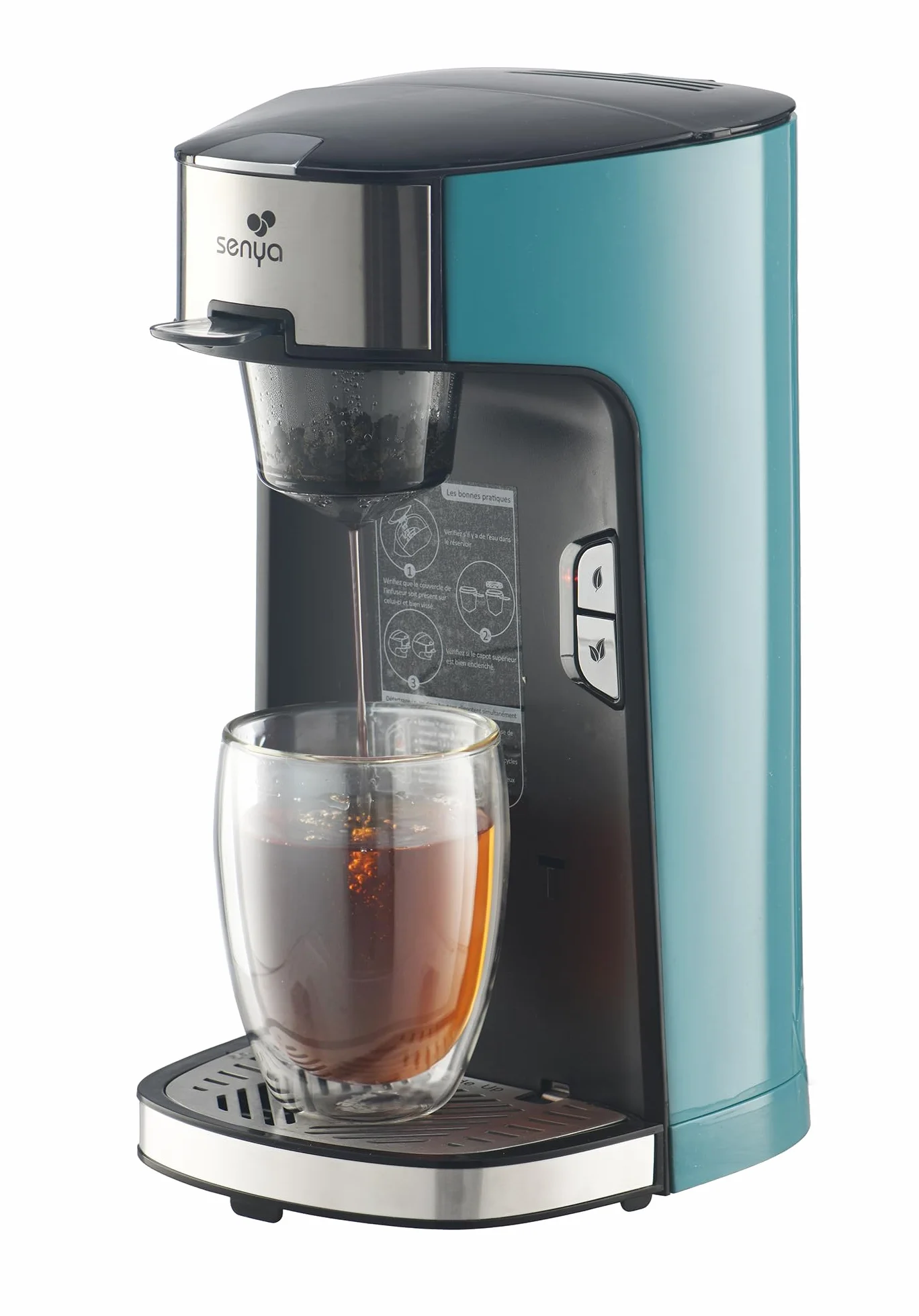 SENYA Tea Time, Tetera eléctrica compatible té a granel o bolsita, con infusor extraíble 1415 W, SYBF-CM013V