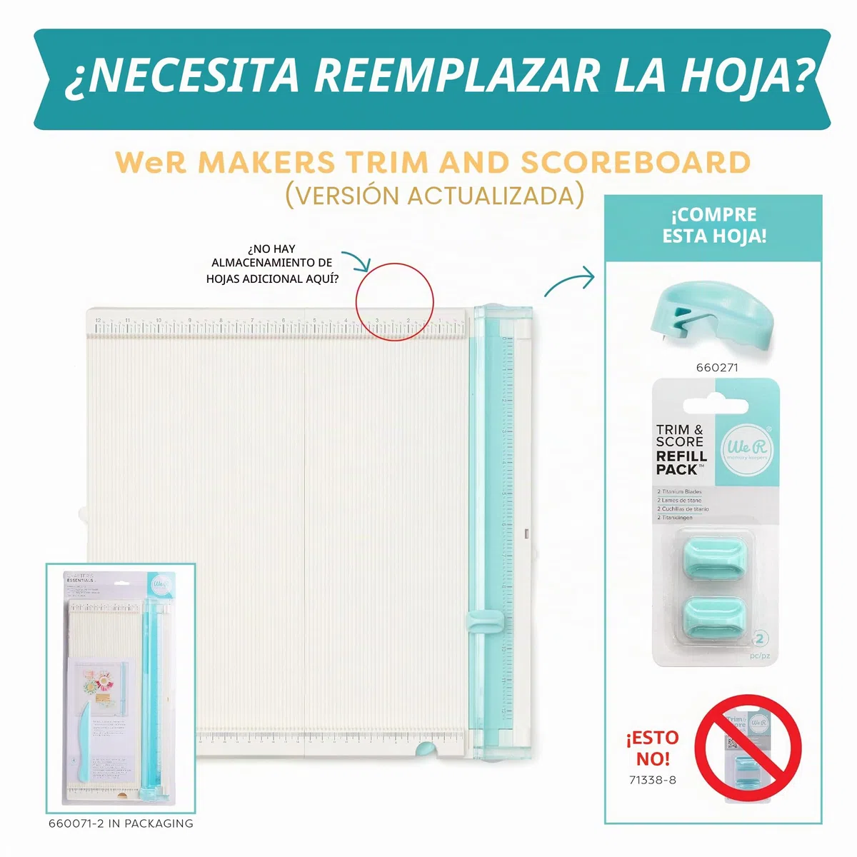 We R Memory Keepers 660071 Guillotina Y Tabla para Marcar Trim & Score Board, Multi Colour