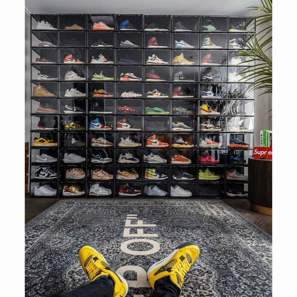 Crep Protect Caja de almacenamiento de zapatos - Ultimate Sneaker Crates 2.0, organizador de zapatos, cajas de zapatos apilables (2 cajas por paquete)