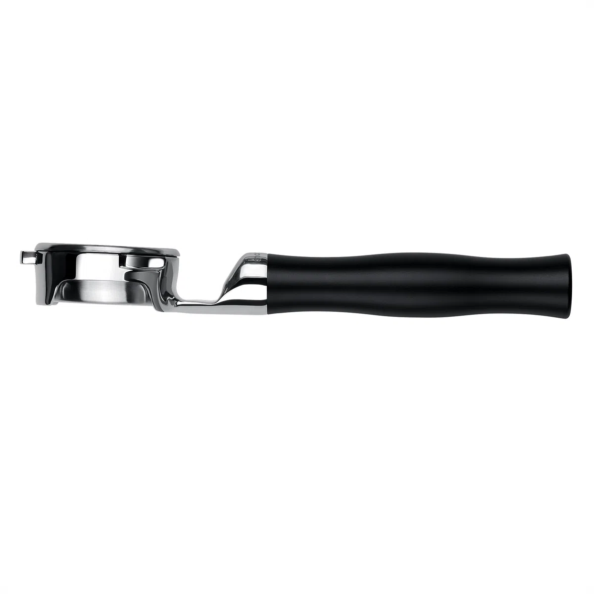 Normcore Portafiltro Silm sin fondo de 54 mm, portafiltro desnudo con mango de aluminio anodizado negro, se adapta a máquinas Breville Sage de 54 mm, cesta de precisión de doble disparo de 18 g