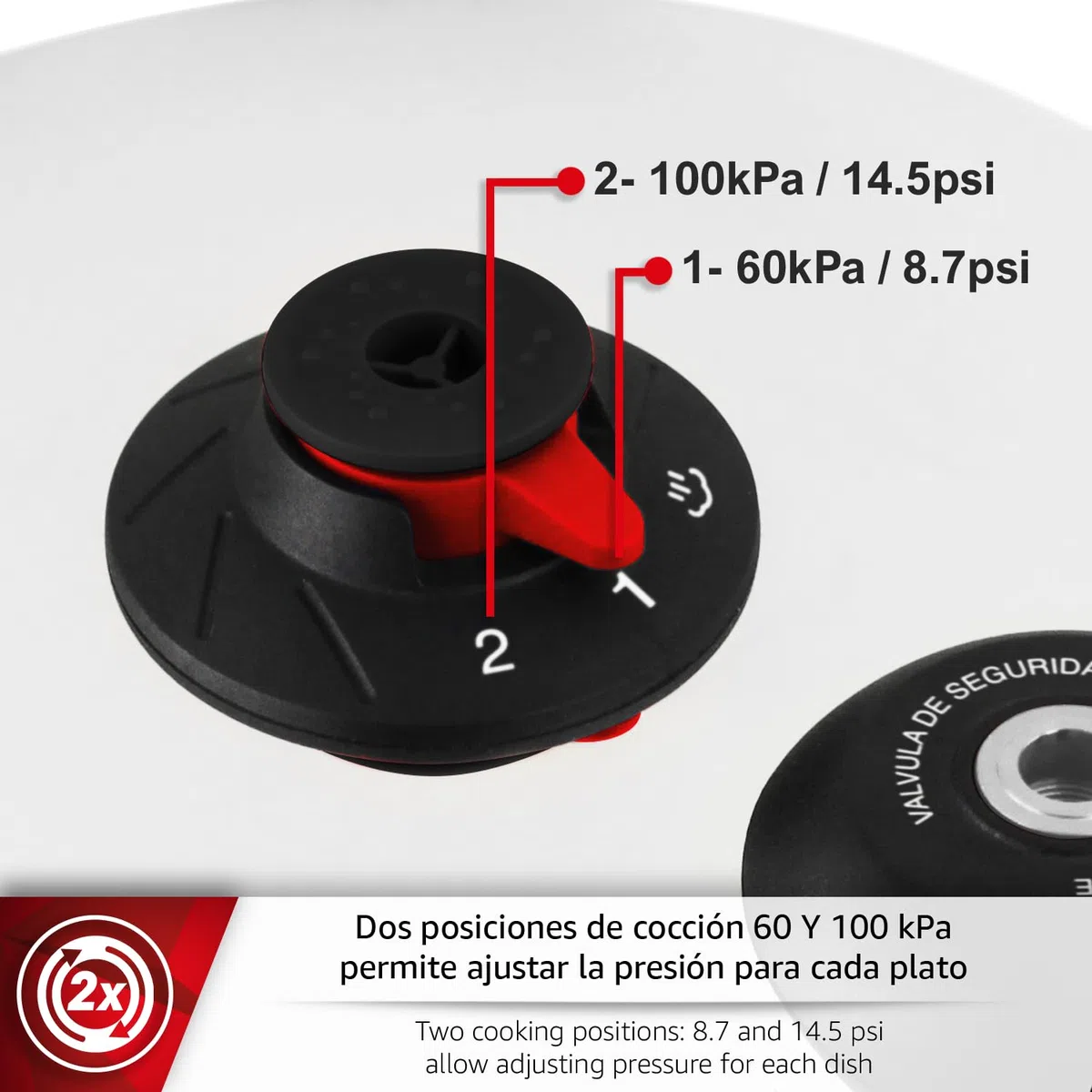 Magefesa EasyClick - Olla Express Rápida de 6 Litros, Acero Inoxidable 18/10, Apertura Fácil, Todo Tipo de Cocinas, Inducción, 2 Modos de Presión